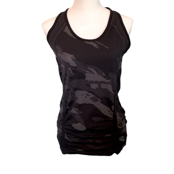 Athleta Fastest Track Racerback Tank Top Black Camo - Picture 1 of 11